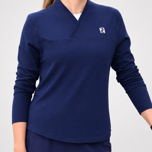 Long Sleeved Top Navy Z005-LTn